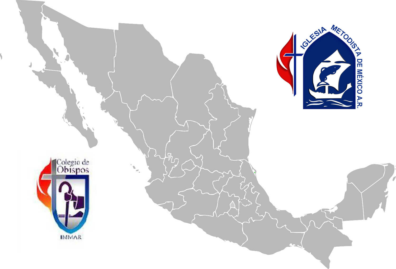 El Colegio de Obispos de la Iglesia Metodista de Méjico Asociación Religiosa (IMMAR) se pronunció por la paz y el cese a la violencia en el país a través de un comunicado. Imagen original de Wikimedia Commons. Fotocomposición Rev. Gustavo Vasquez, Noticias MU.