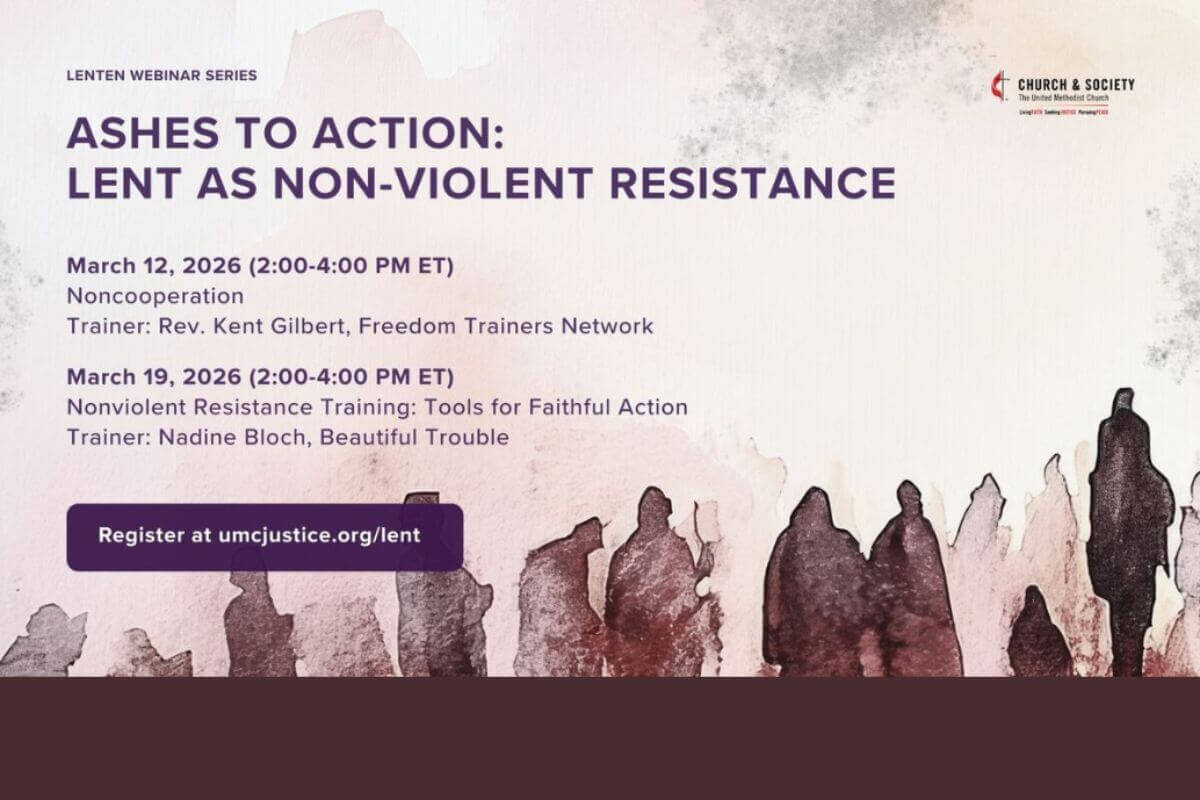 Lenten Webinar Series: "Ashes to Action: Lent as Non-Violent Resistance"