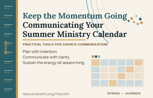 Summer Ministry Calendar