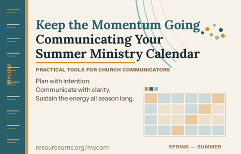 Summer Ministry Calendar Summer Ministry Calendar