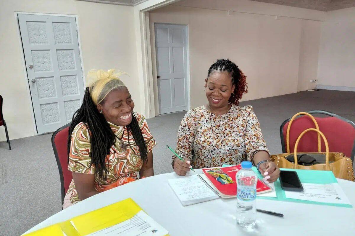 Sixteen elementary and middle school principals from Barbados (part of the South Caribbean District of the Methodist Church in the Caribbean and the Americas) take part in a three-day retreat on developing a project that connects their school with the wider local community. Photo courtesy of Kitts Cadette.