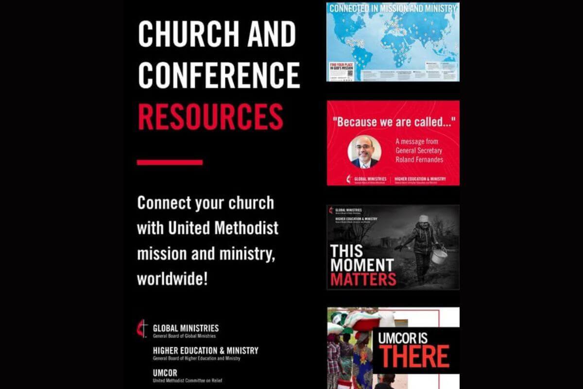 Church and Conference Resources for Global Ministries, UMCOR, and Higher Education and Ministry.