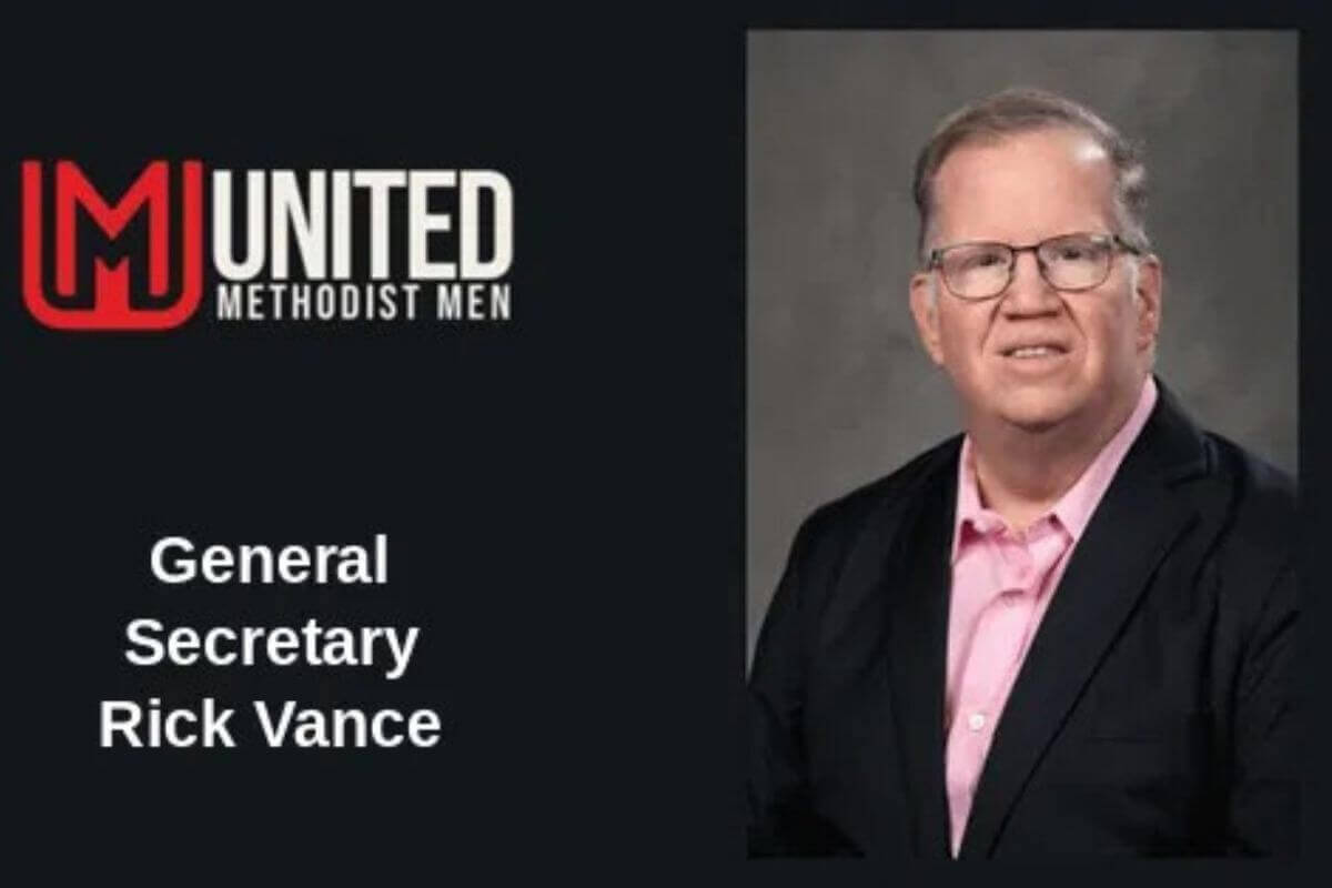 Rev. Dr. Rick Vance, General Secretary, General Commission on United Methodist Men. AI edited graphic.