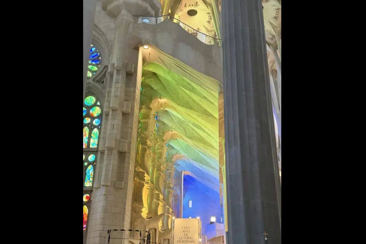 Light flows through the La Sagrada Familia Basilica east windows evoking growth and life. Photo courtesy of Rev. Dr. Eduardo Bousson