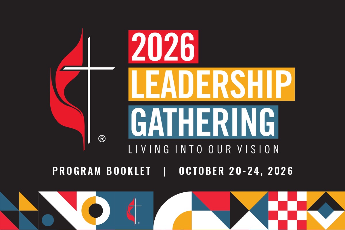 Cover of the 2026 Leadership Gathering program booklet, Living Into Our Vision, Knox United Church, Calgary, October 20-24, 2026