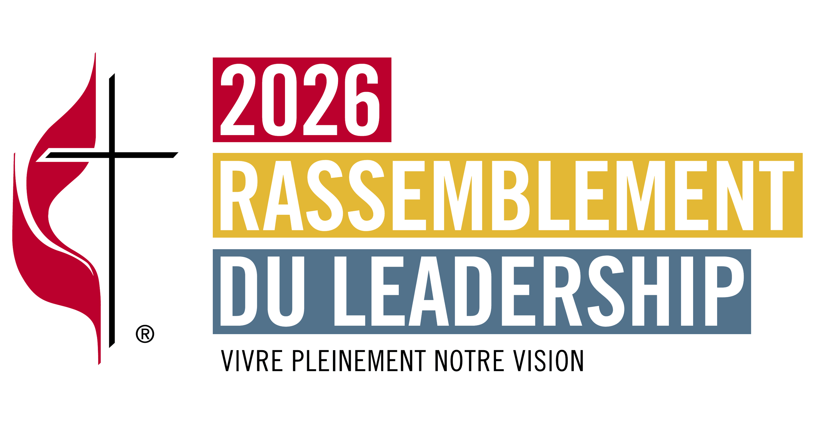 Logo du Rassemblement du Leadership 2026, Vivre pleinement notre vision.